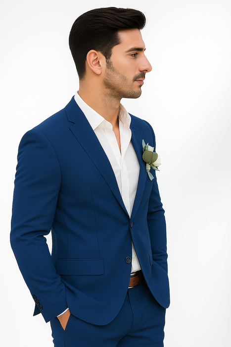 Mens Cotton Suit - Royal Summer Suit