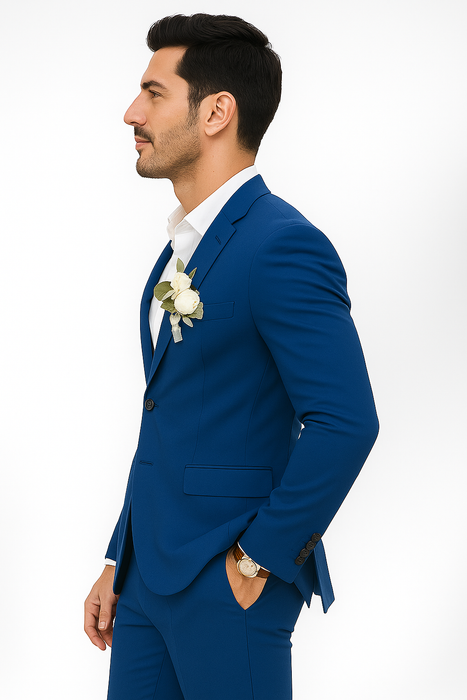 Mens Cotton Suit - Royal Summer Suit