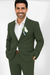 Mens Cotton Suit - Olive Summer Suit