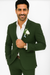 Mens Cotton Suit - Olive Summer Suit