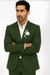 Mens Cotton Suit - Olive Summer Suit
