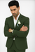 Mens Cotton Suit - Olive Summer Suit