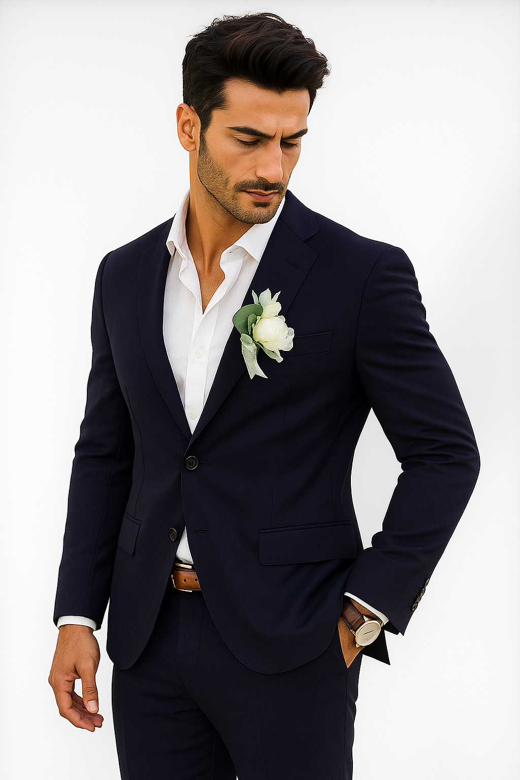 Mens Cotton Suit - Mid Night Summer Suit - Image 4