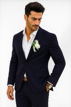Mens Cotton Suit - Mid Night Summer Suit - Image 4