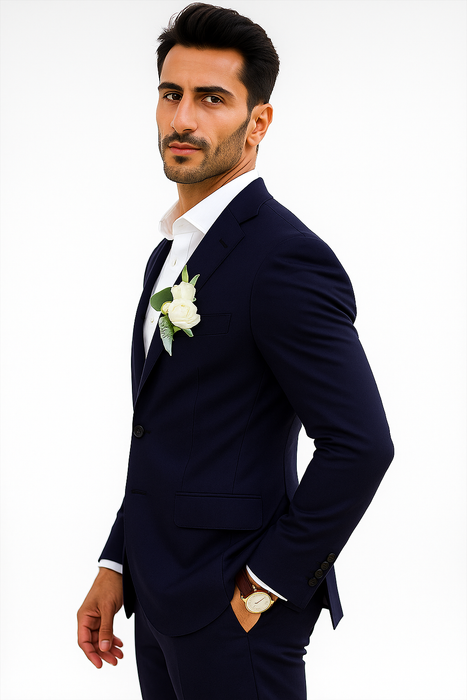 Mens Cotton Suit - Mid Night Summer Suit