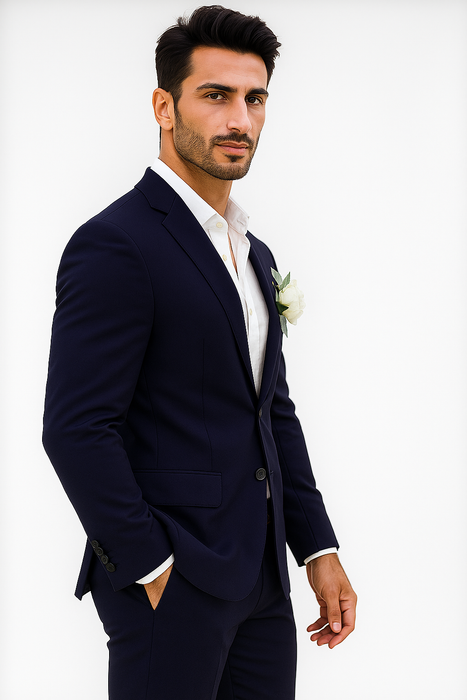 Mens Cotton Suit - Mid Night Summer Suit