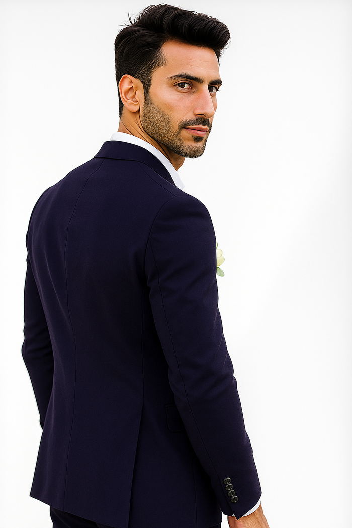 Mens Cotton Suit - Mid Night Summer Suit - Image 2