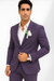 Mens Cotton Suit - Purple Summer Suit