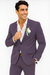 Mens Cotton Suit - Purple Summer Suit