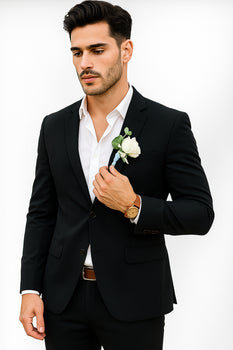 Mens Cotton Suit - Black Summer Suit - Image 6