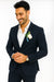 Mens Cotton Suit - Navy Summer Suit