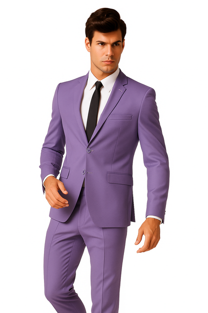 Mens Cotton Fabric Suit - Lavender Suit For Summer - Image 6