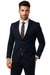 Mens Cotton Fabric Suit - Navy Suit For Summer