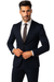 Mens Cotton Fabric Suit - Navy Suit For Summer