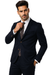 Mens Cotton Fabric Suit - Navy Suit For Summer