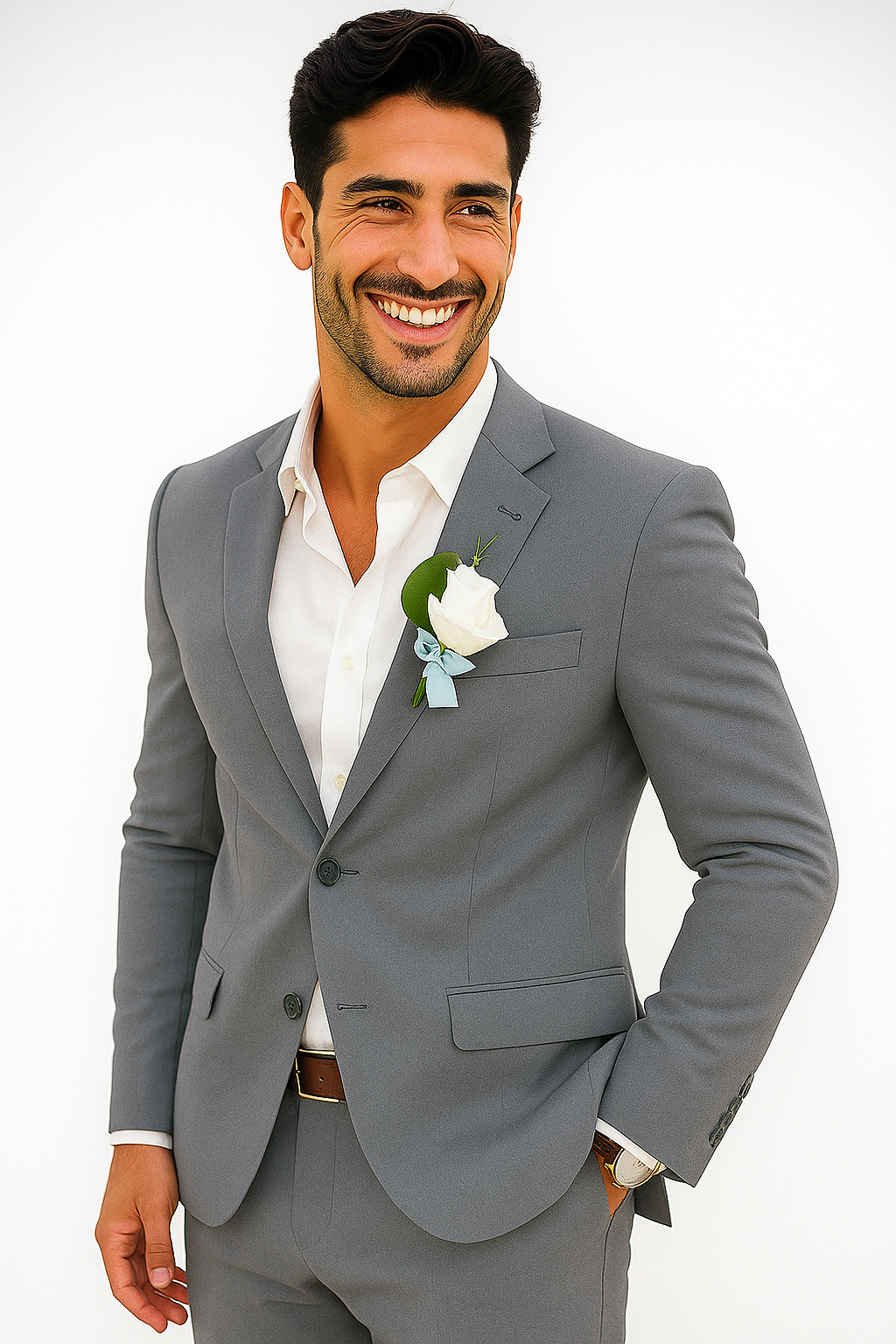 Mens Cotton Suit - Charcoal Summer Suit - Image 7