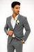 Mens Cotton Suit - Charcoal Summer Suit
