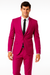 Mens Cotton Fabric Suit - Fuchsia Suit For Summer
