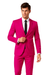 Mens Cotton Fabric Suit - Fuchsia Suit For Summer