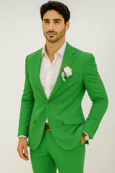 Mens Cotton Suit - Lime Summer Suit - Image 6