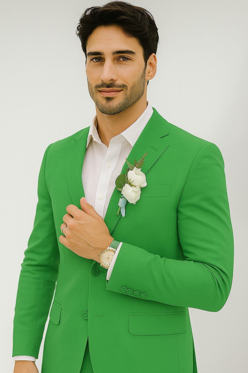 Mens Cotton Suit - Lime Summer Suit - Image 8