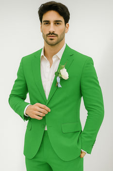 Mens Cotton Suit - Lime Summer Suit - Image 9