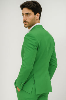 Mens Cotton Suit - Lime Summer Suit - Image 2
