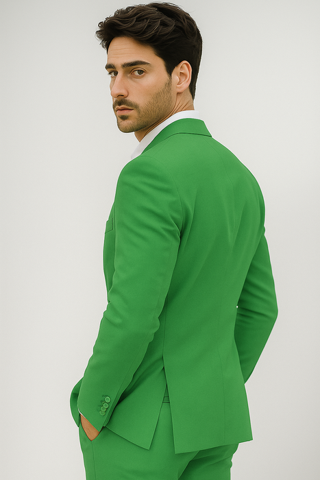 Mens Cotton Suit - Lime Summer Suit