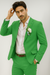 Mens Cotton Suit - Lime Summer Suit