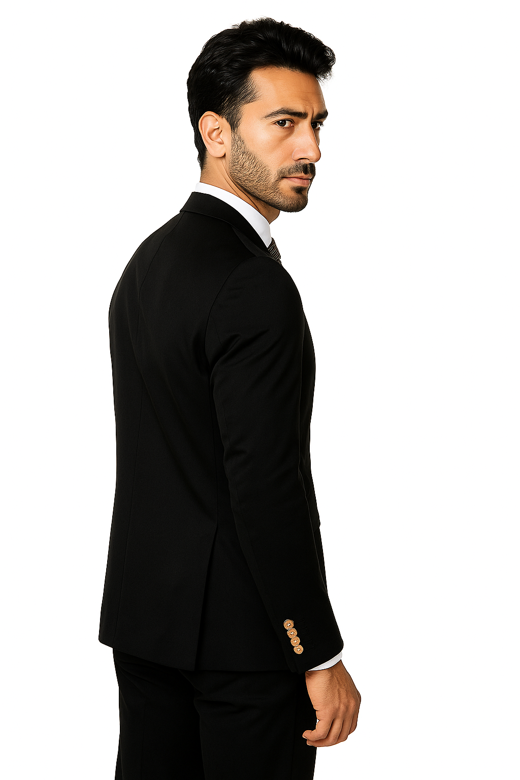 Mens Cotton Fabric Suit - Black Suit For Summer - Image 2