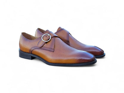 Carrucci Single Monk Strap Plain Toe Shoes