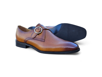Carrucci Single Monk Strap Plain Toe Shoes