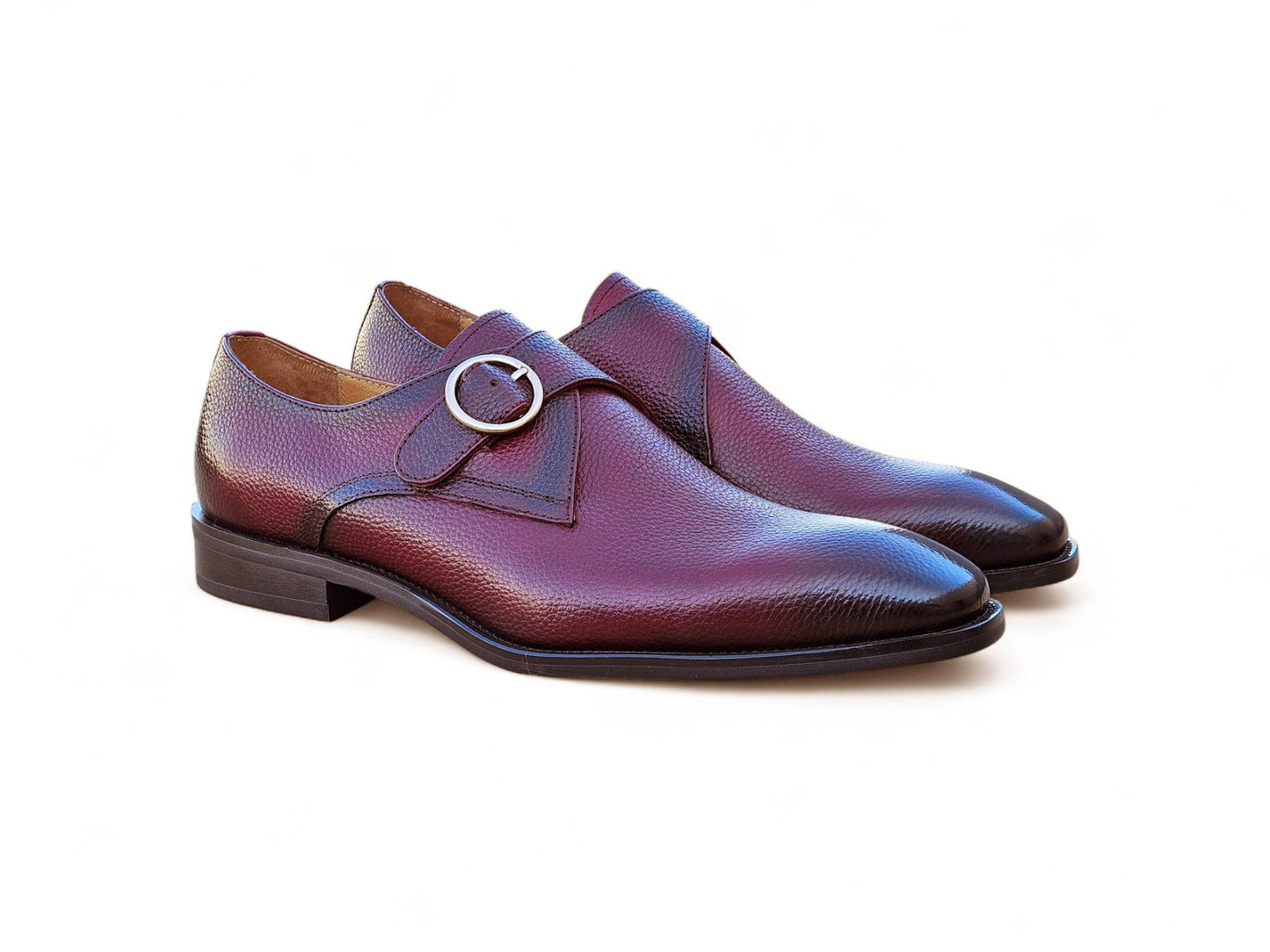 Carrucci Single Monk Strap Plain Toe Shoes