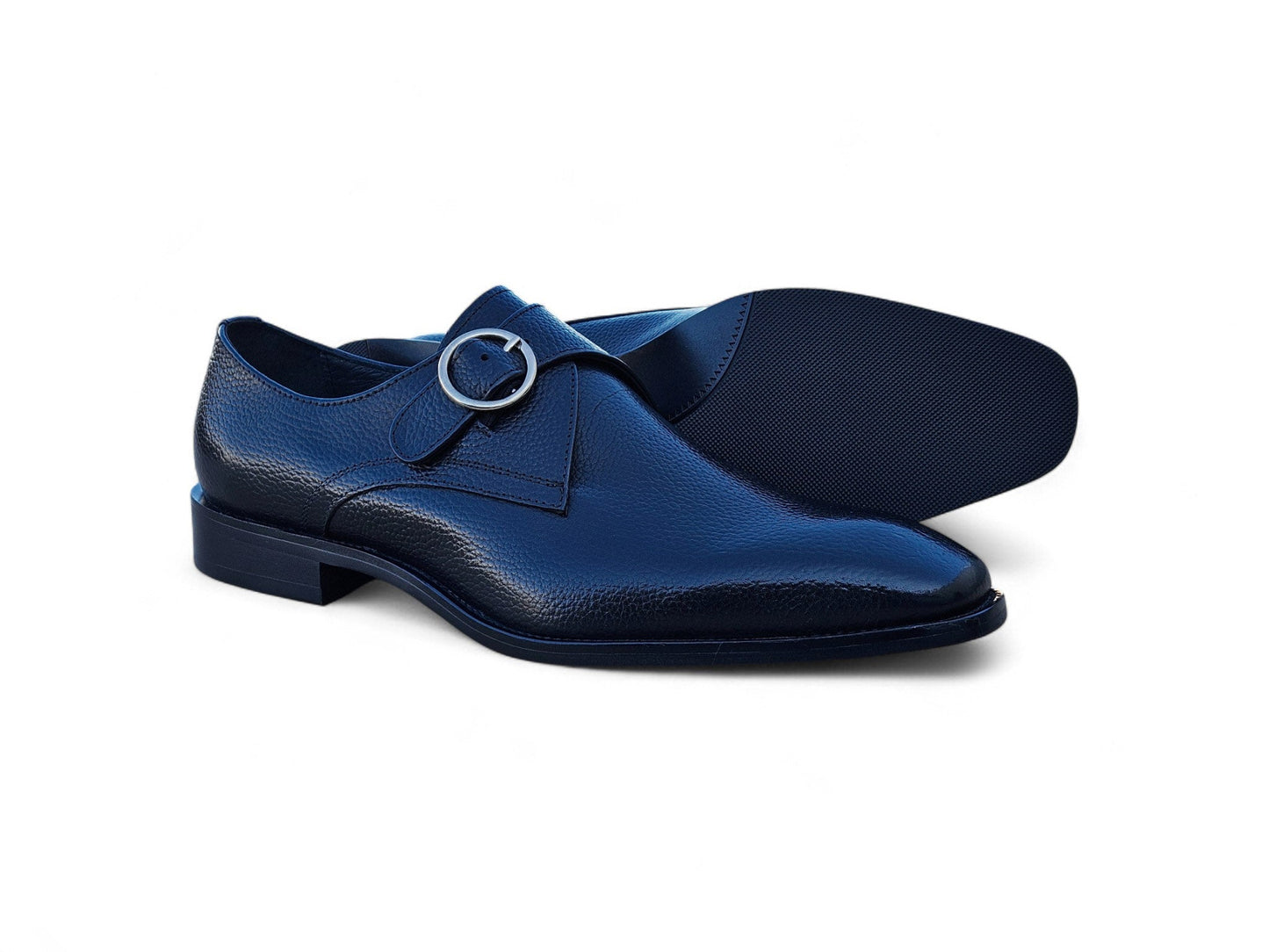Carrucci Single Monk Strap Plain Toe Shoes
