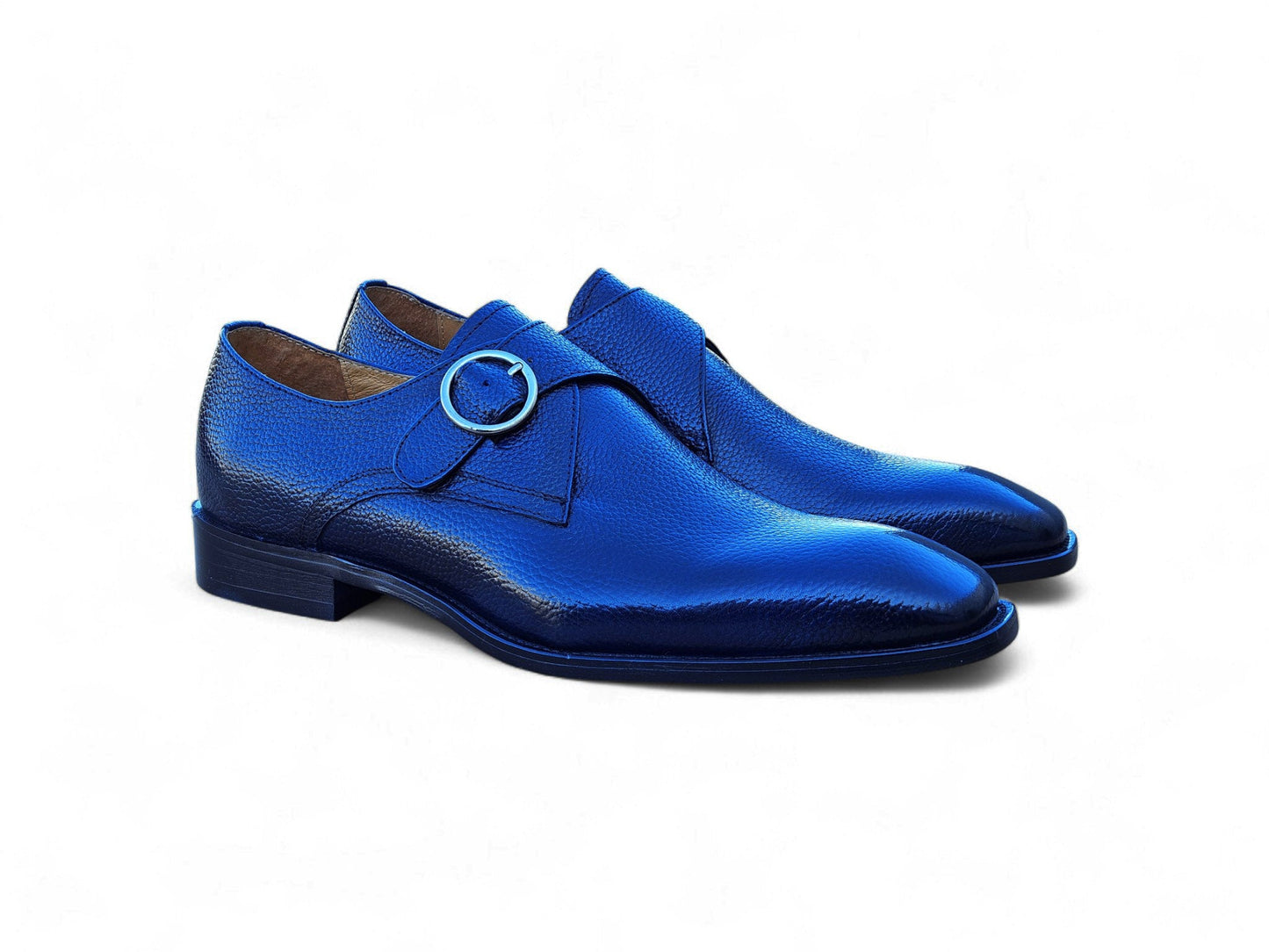 Carrucci Single Monk Strap Plain Toe Shoes