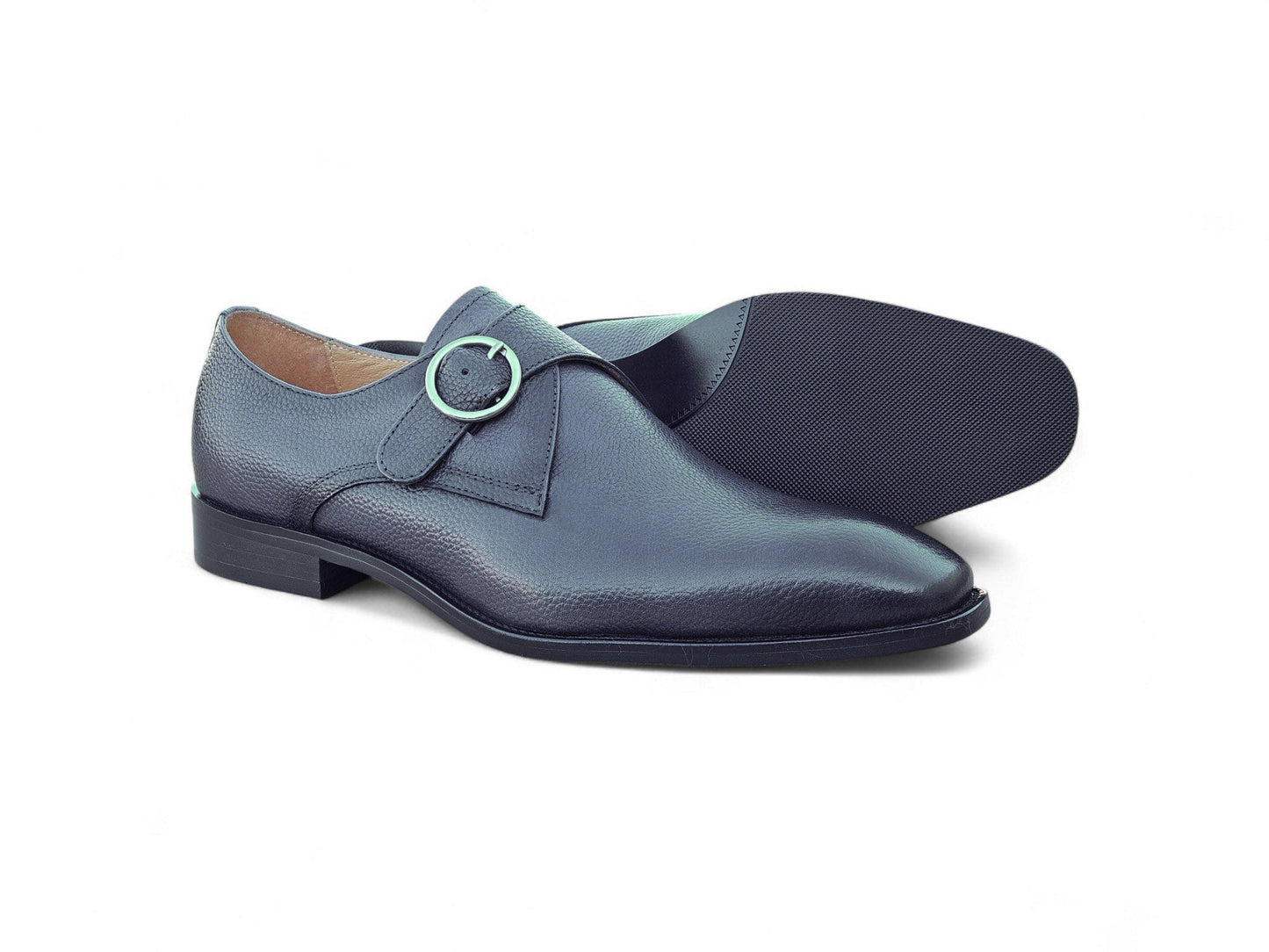 Carrucci Single Monk Strap Plain Toe Shoes