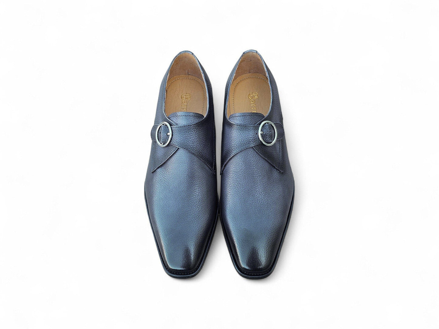 Carrucci Single Monk Strap Plain Toe Shoes