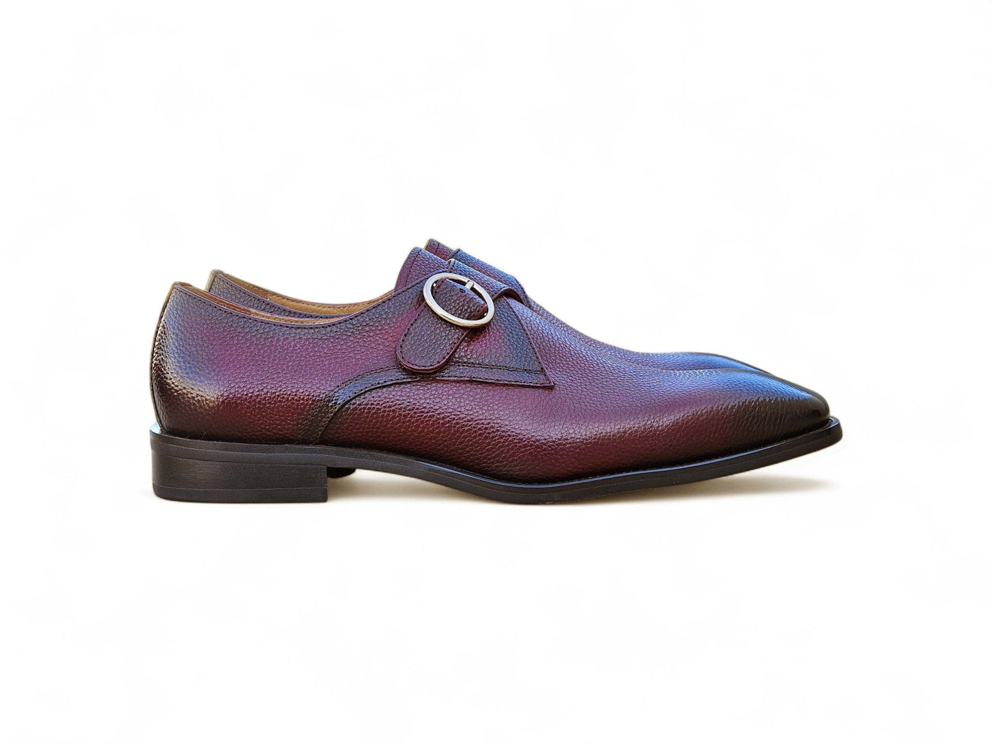 Carrucci Single Monk Strap Plain Toe Shoes