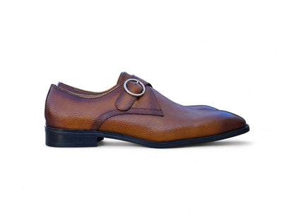 Carrucci Single Monk Strap Plain Toe Shoes