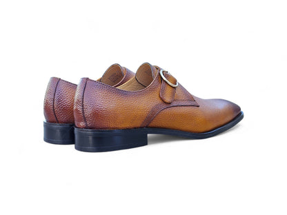 Carrucci Single Monk Strap Plain Toe Shoes