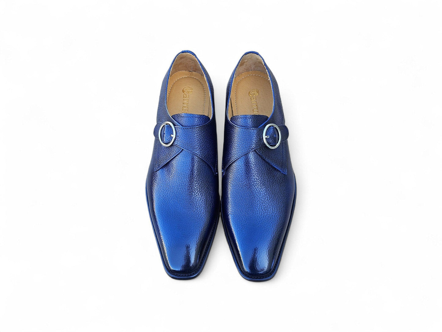 Carrucci Single Monk Strap Plain Toe Shoes