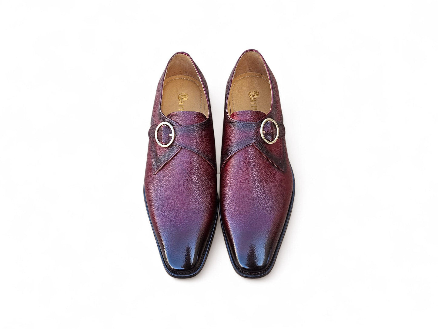 Carrucci Single Monk Strap Plain Toe Shoes