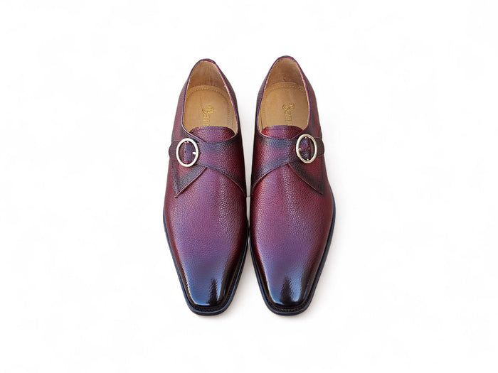 Carrucci Single Monk Strap Plain Toe Shoes