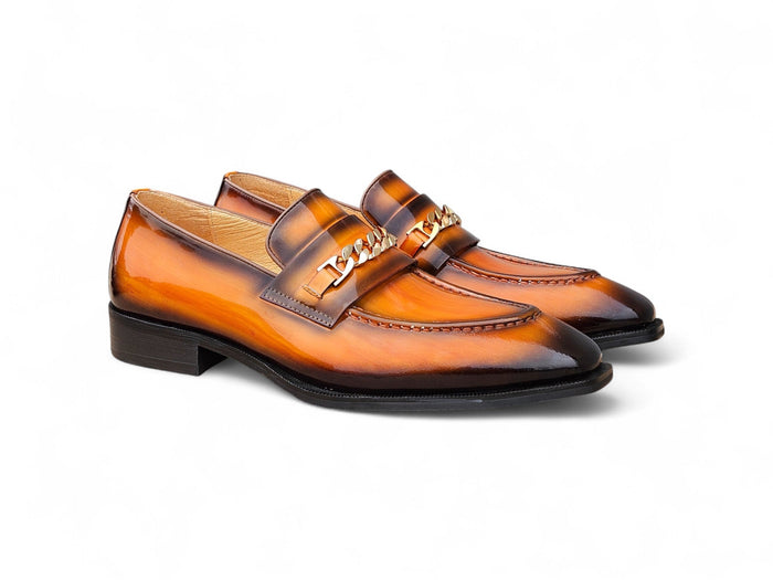 Amber Patent Leather Chain Loafer - Image 6
