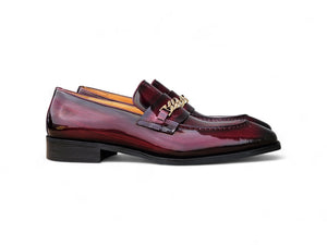 Amber Patent Leather Chain Loafer - Image 2