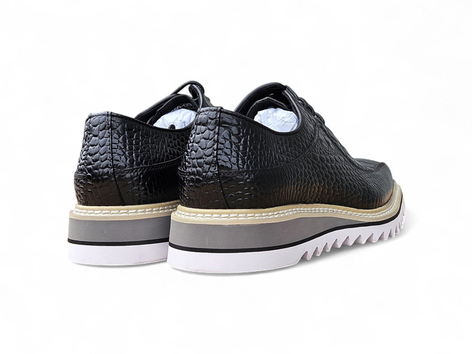 Alligator Embossed Leather Derby - Image 7