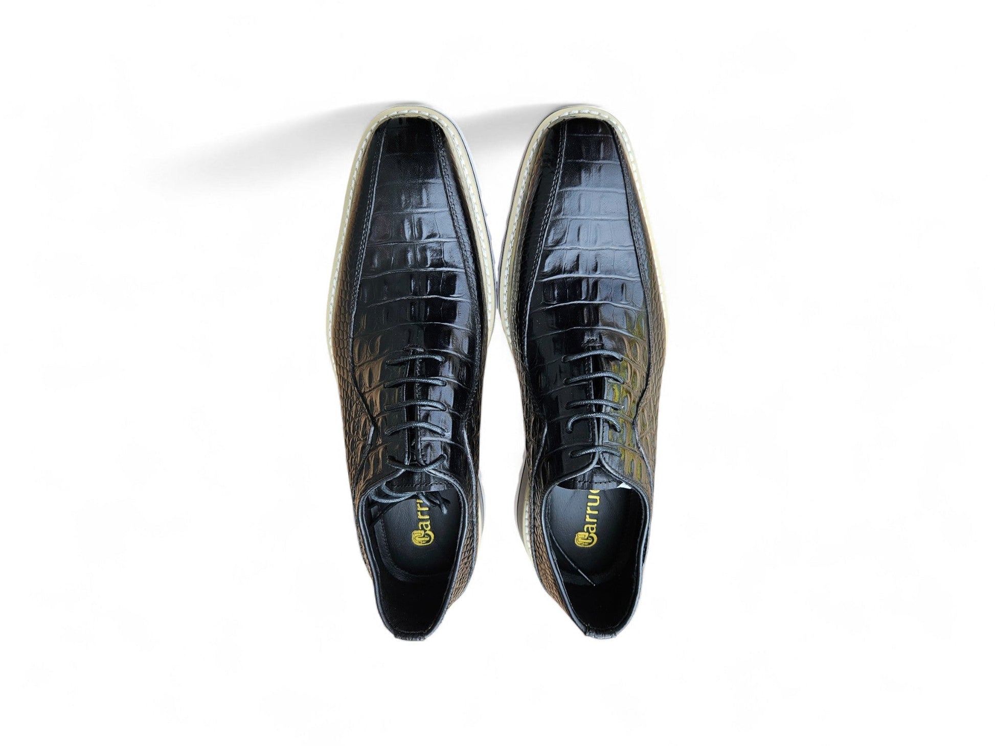 Alligator Embossed Leather Derby - Image 8