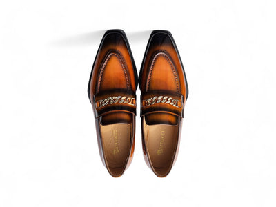 Amber Patent Leather Chain Loafer