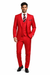 Rossiman Red Men's Suit Double Breasted Slim Fit