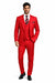 Rossiman Red Men's Suit Double Breasted Slim Fit